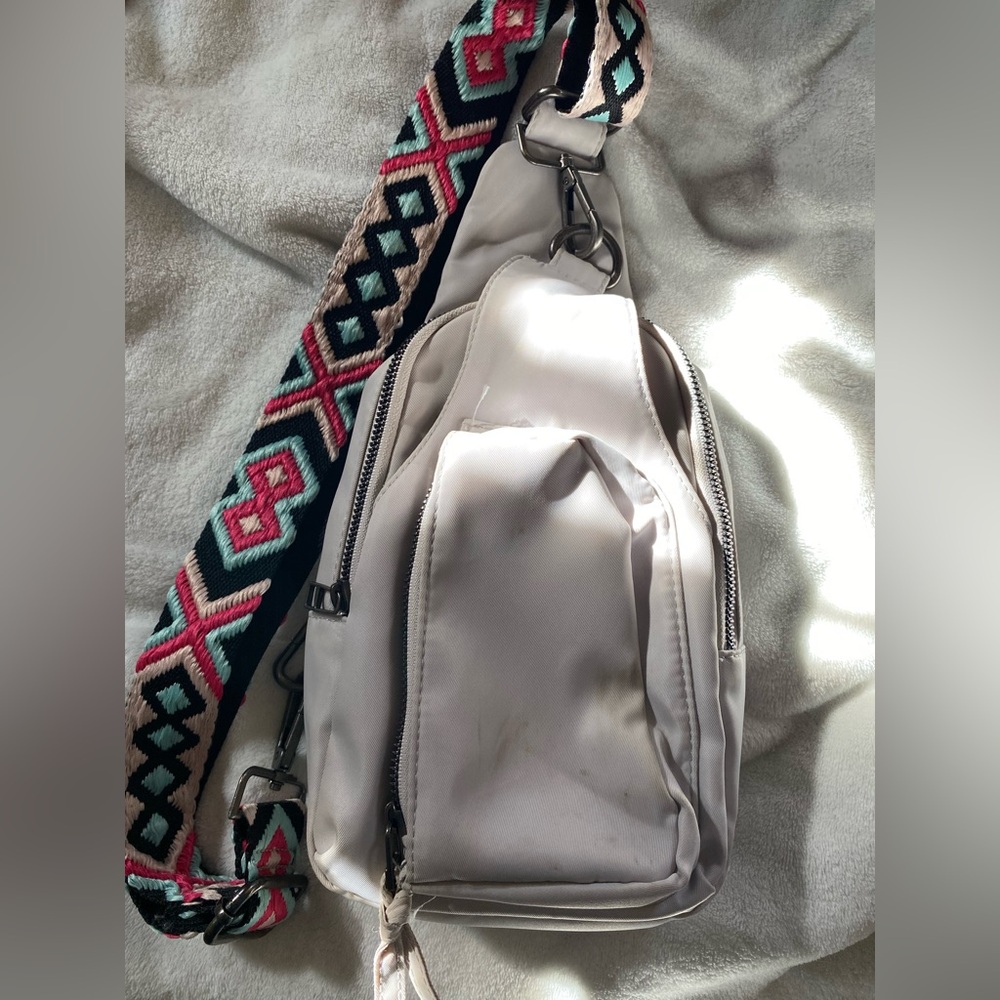 Maurices Crossbody Bag with Multicolor Aztec Strap